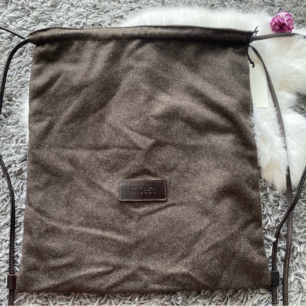 Women’s Brown Drawstring Backpack - Picture 4 of 10